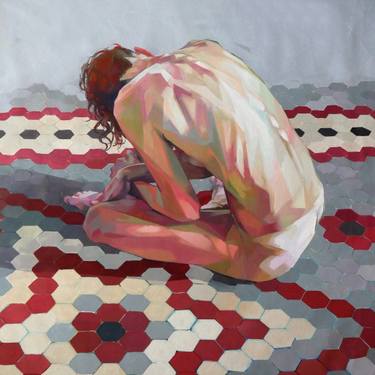 Original Realism Nude Paintings by Alejandro Casanova Barberán