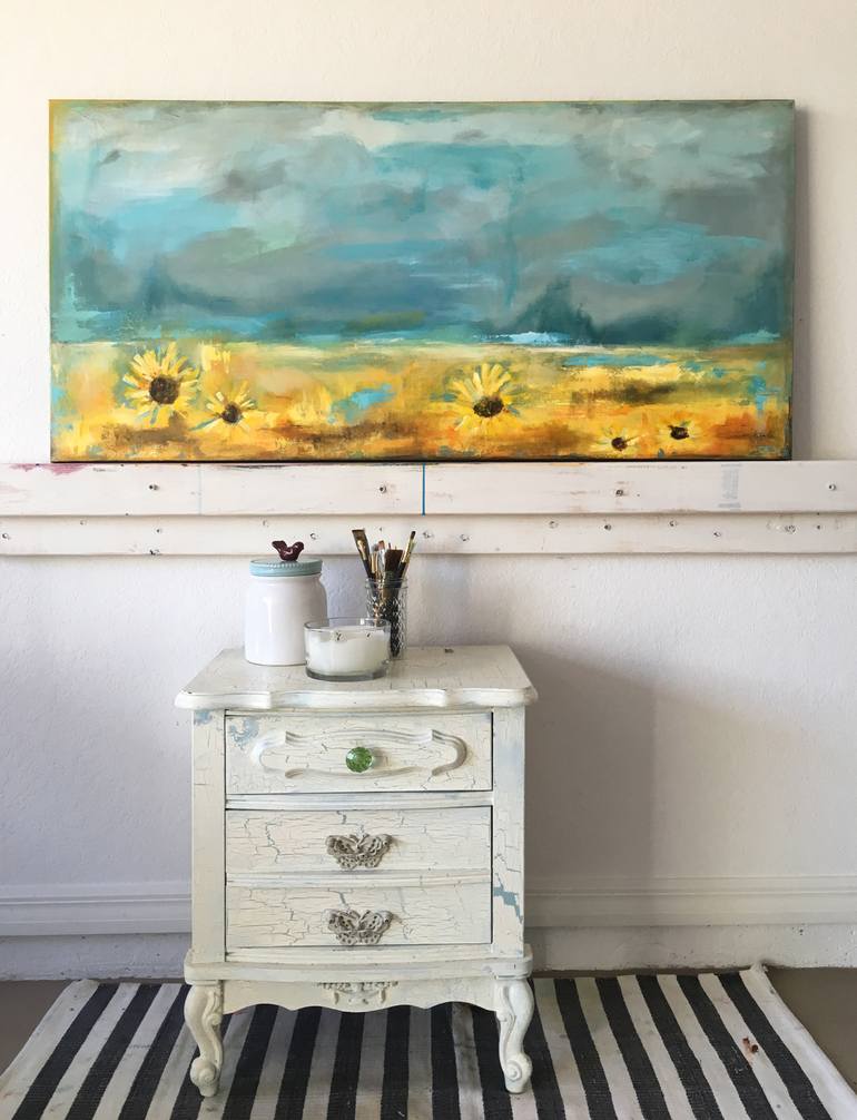 Original Impressionism Floral Painting by Drew Noel Marin