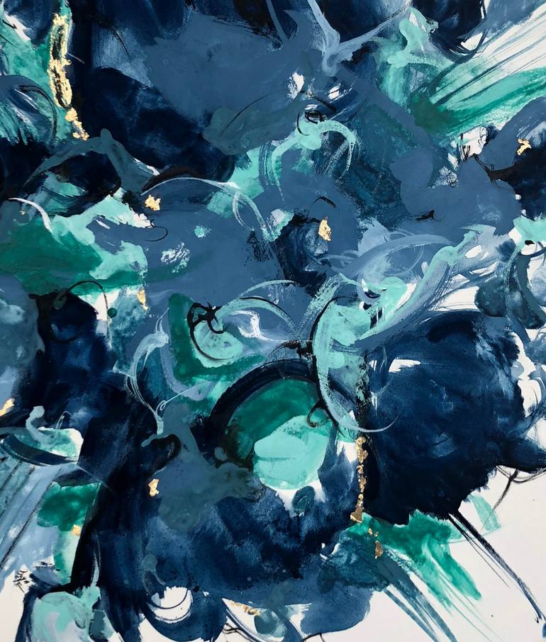 Original Abstract Expressionism Abstract Painting by Saya Behnam