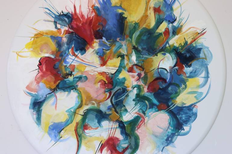 Original Abstract Expressionism Abstract Painting by Saya Behnam