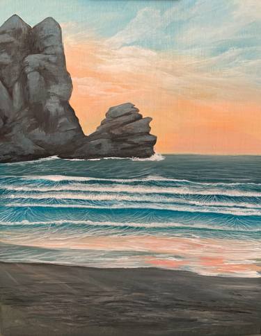 Original Classicism Beach Painting by Sarah King