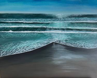 Original Contemporary Beach Painting by Sarah King