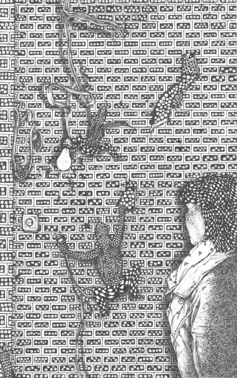 Original Contemporary People Drawing by Raya Korkut