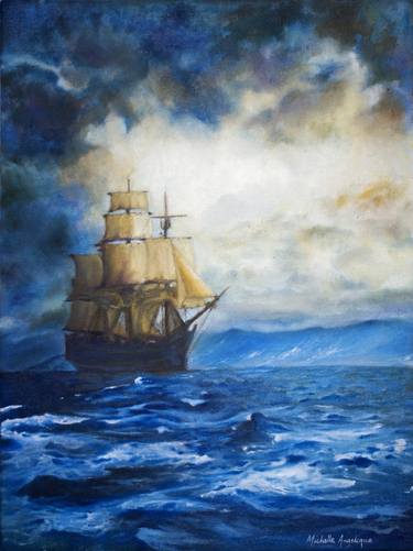 Print of Ship Paintings by Michelle Angelique