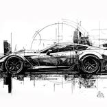 Velocity Construct, A3, ink on paper, 2026 by Oana Rinaldi