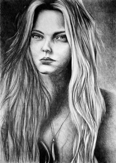 Original Figurative Portrait Drawings by Oana Rinaldi