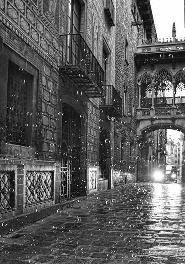 " Rain. Old city. Barcelona " - Limited Edition of 15 thumb