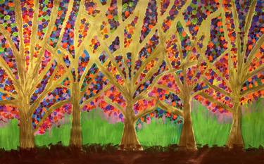Original Fine Art Tree Paintings by Ma Alexandra Moreno