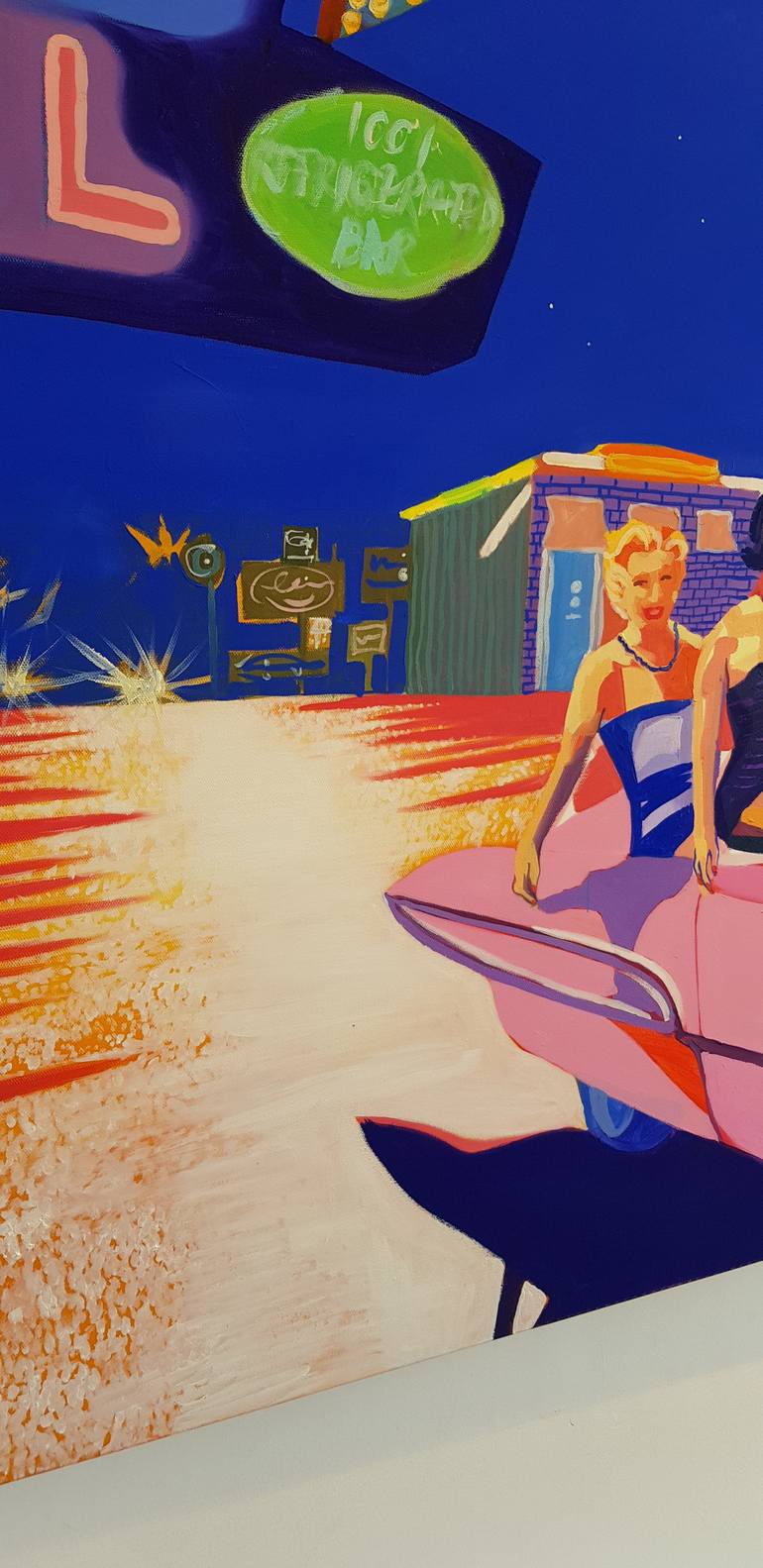 Original Pop Art Automobile Painting by Ruth Mulvie