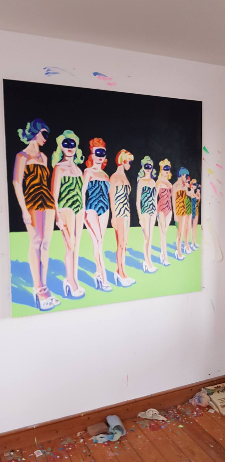 Original Pop Art Women Painting by Ruth Mulvie