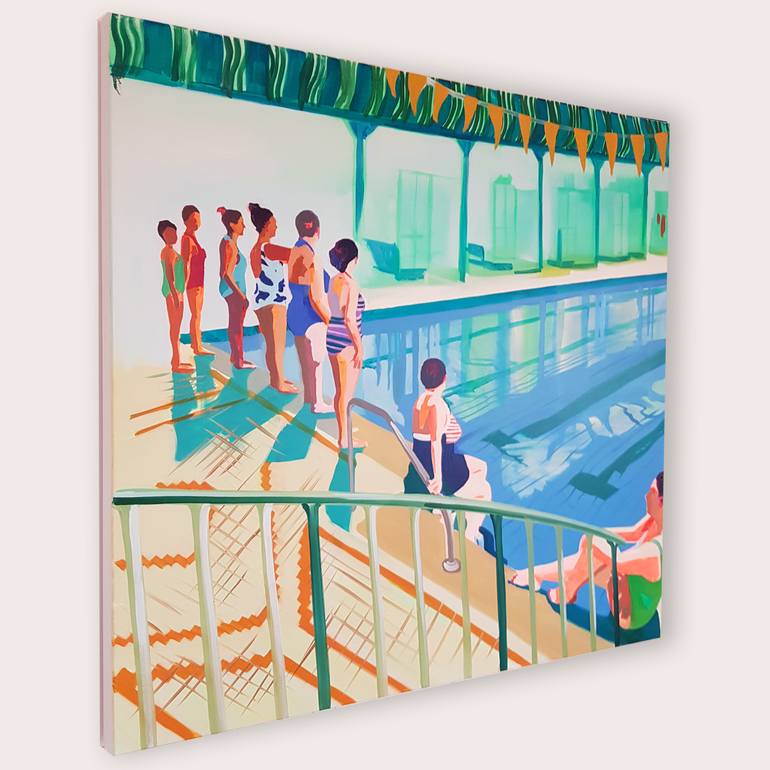 Original Art Deco People Painting by Ruth Mulvie