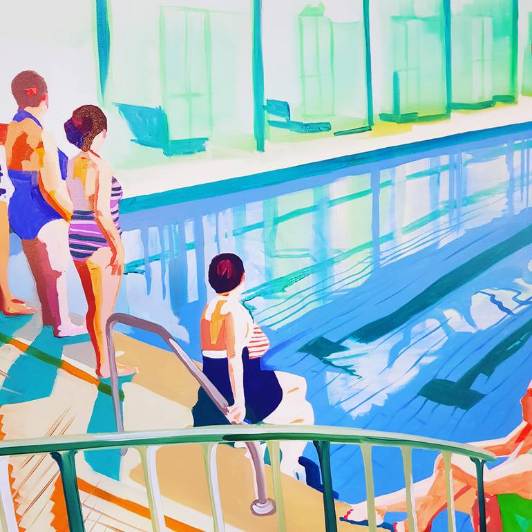 Original Art Deco People Painting by Ruth Mulvie