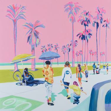 Original Pop Art Beach Mixed Media by Ruth Mulvie