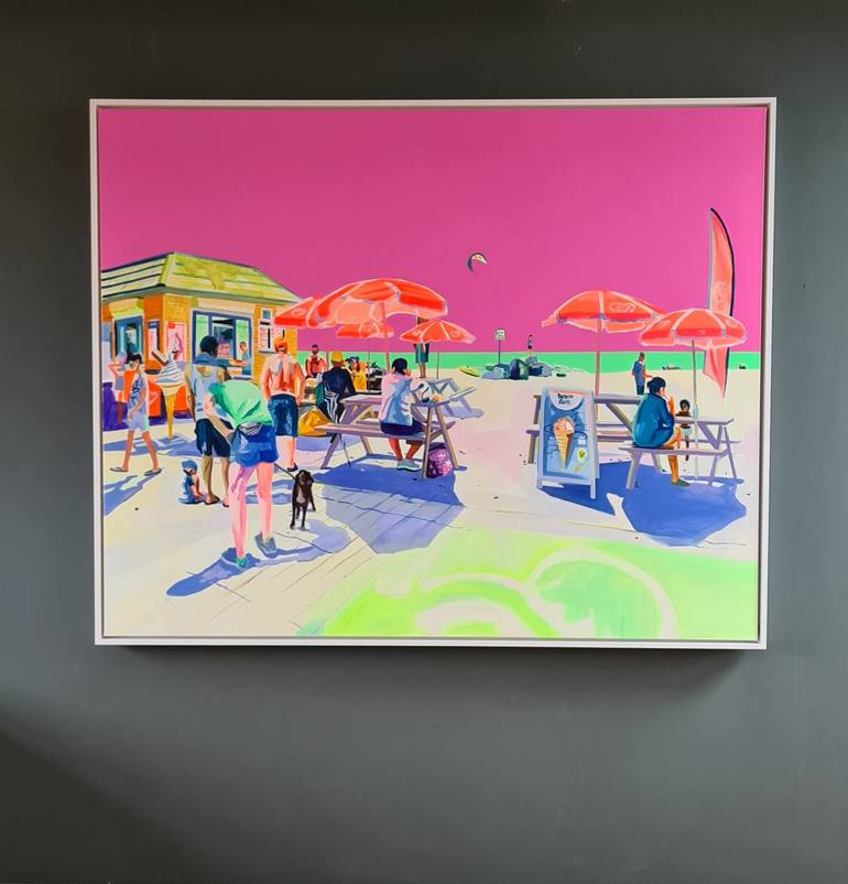 Original Figurative Beach Painting by Ruth Mulvie