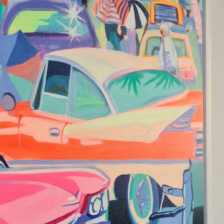 Original Figurative Automobile Painting by Ruth Mulvie