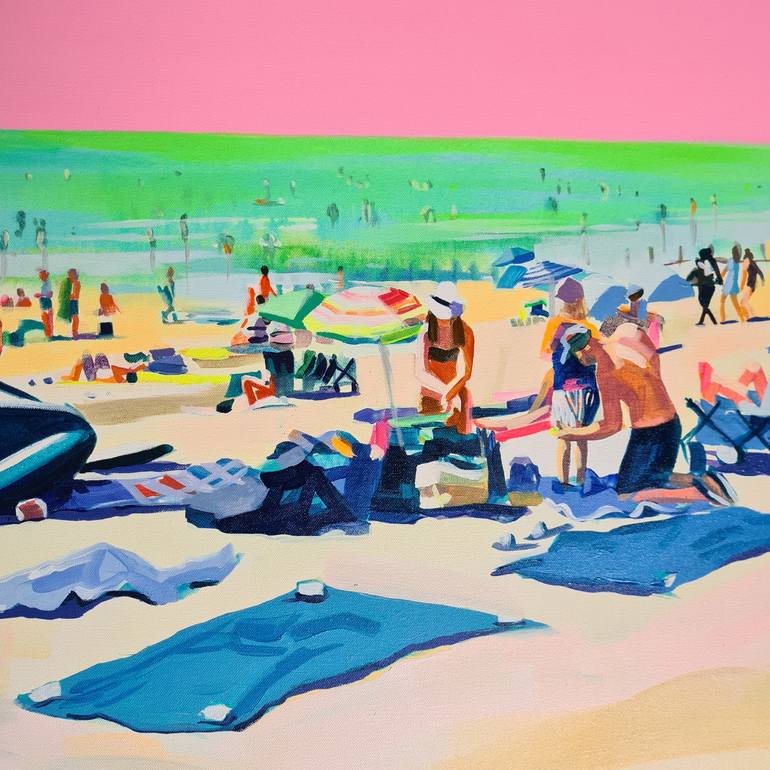 Original Figurative Beach Painting by Ruth Mulvie