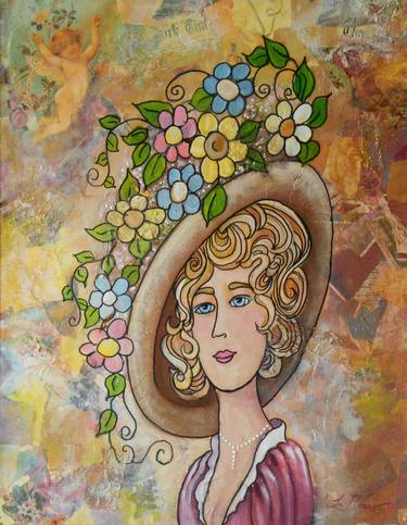 Lady with Flowers in her Hat thumb
