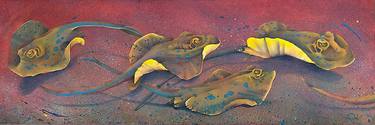Original Abstract Fish Paintings by Mel Sarbey