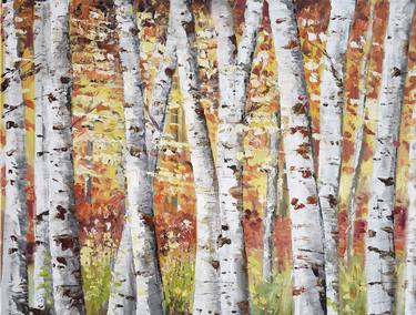 Saatchi Art Artist Richard White; Paintings, “Autumn Birches” #art