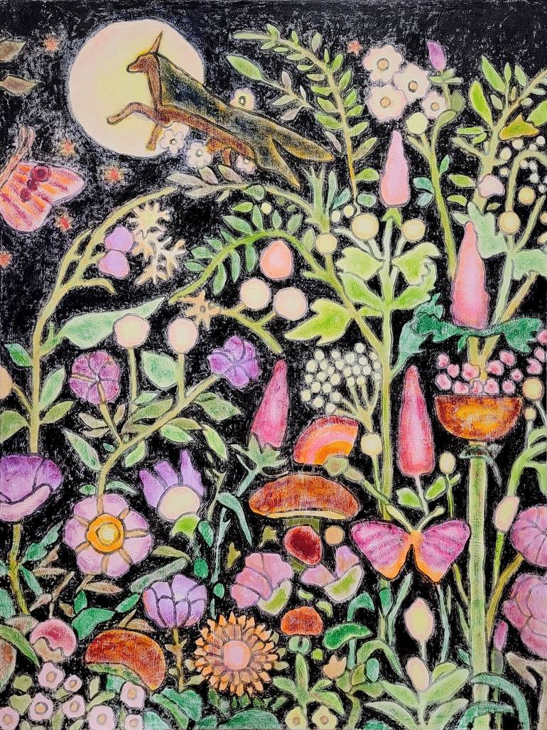 Original Surrealism Nature Painting by Chloe Moon