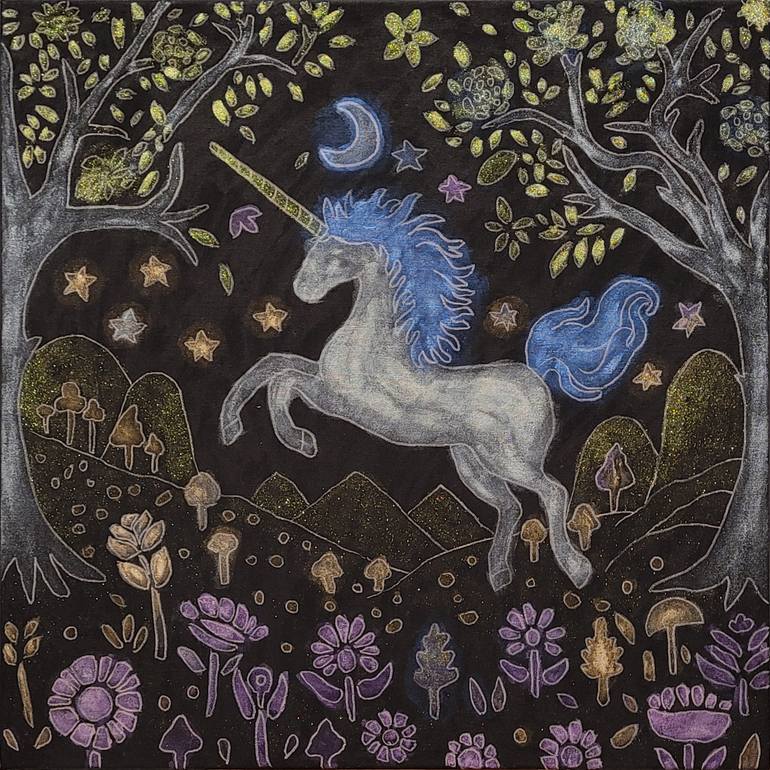 Original Surrealism Fantasy Painting by Chloe Moon