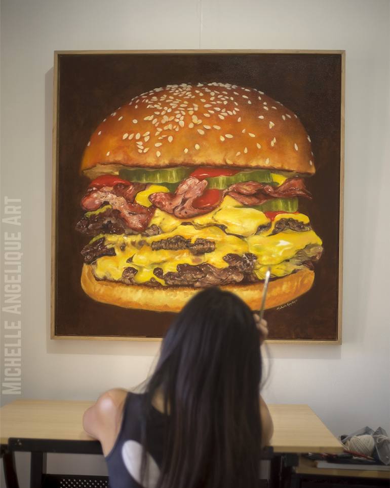 Original Figurative Food Painting by Michelle Angelique