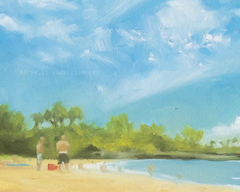 Original Figurative Beach Painting by Michelle Angelique