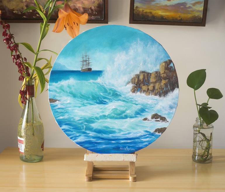 Original Realism Seascape Painting by Michelle Angelique