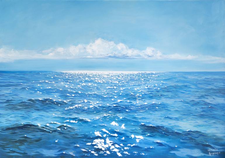 The Sparkling Sea Of Port Stephens Painting By Michelle Angelique Saatchi Art