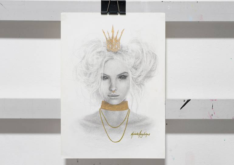 Original Figurative People Drawing by Michelle Angelique