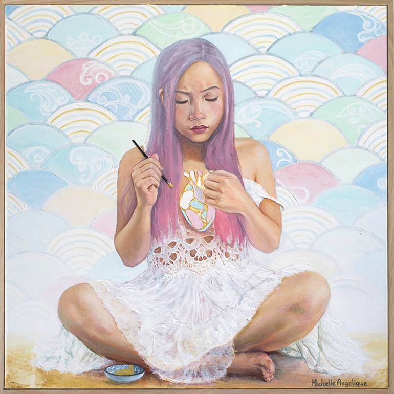 Original Abstract Portrait Paintings by Michelle Angelique