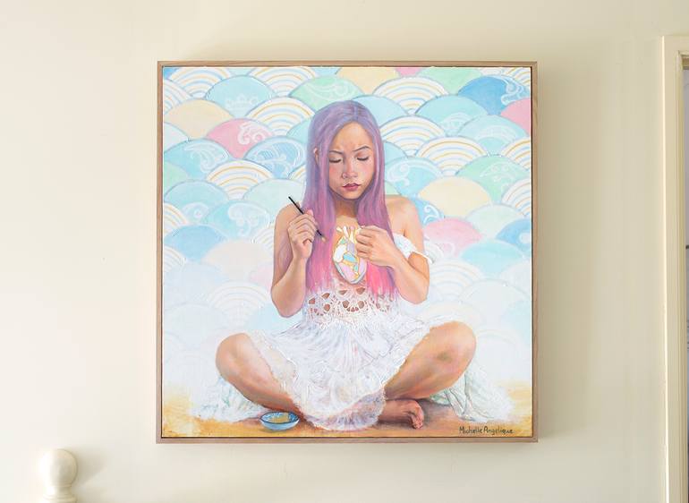 Original Abstract People Painting by Michelle Angelique