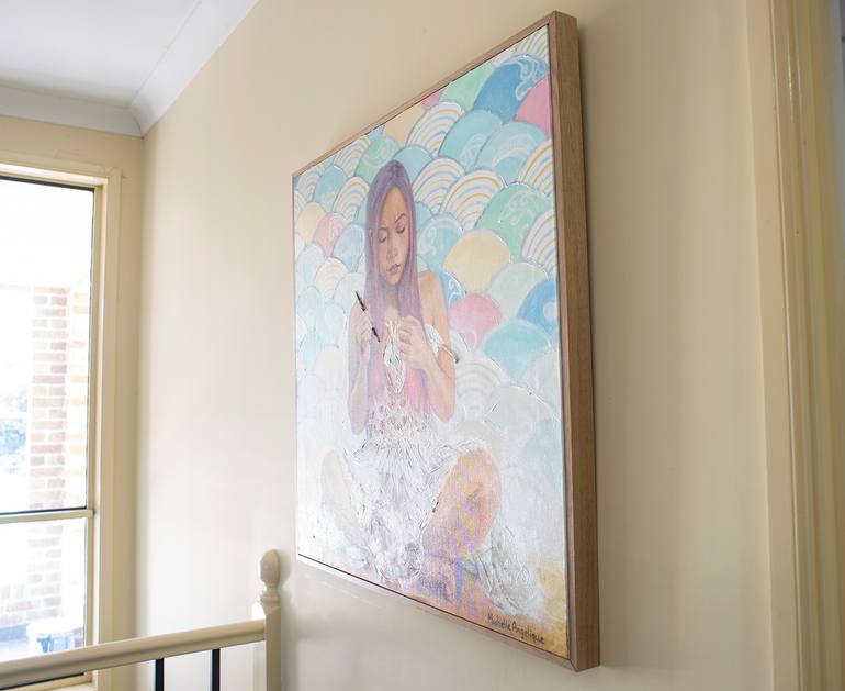 Original Abstract People Painting by Michelle Angelique