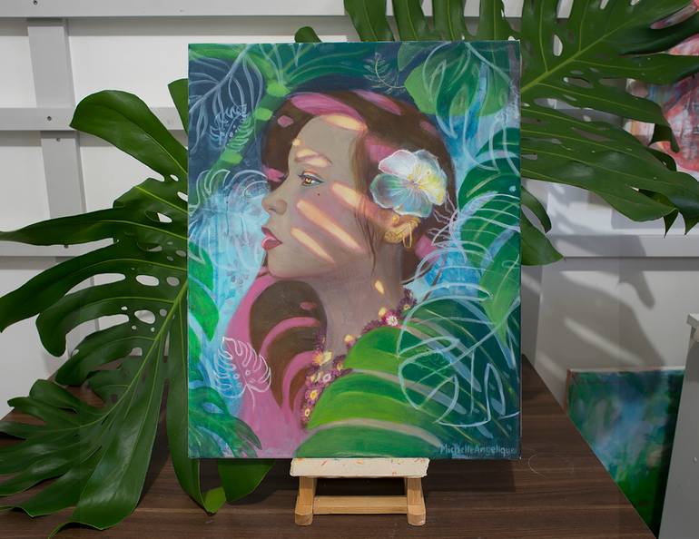 Original Abstract People Painting by Michelle Angelique