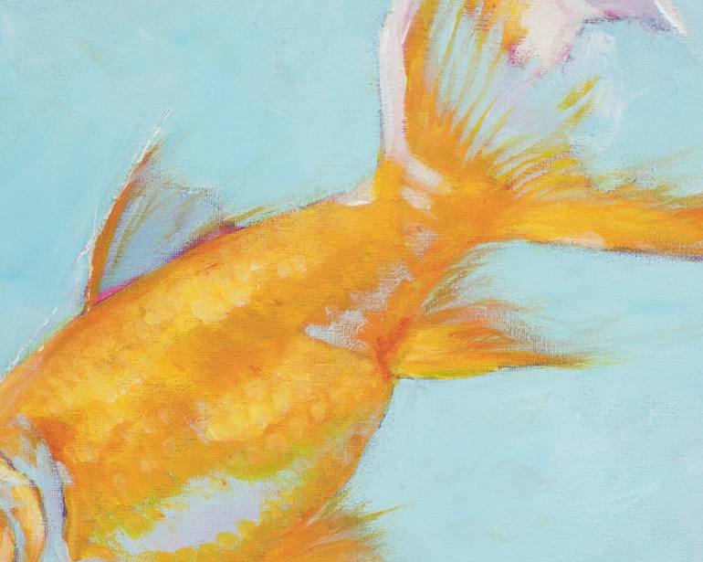 Original Abstract Fish Painting by Michelle Angelique