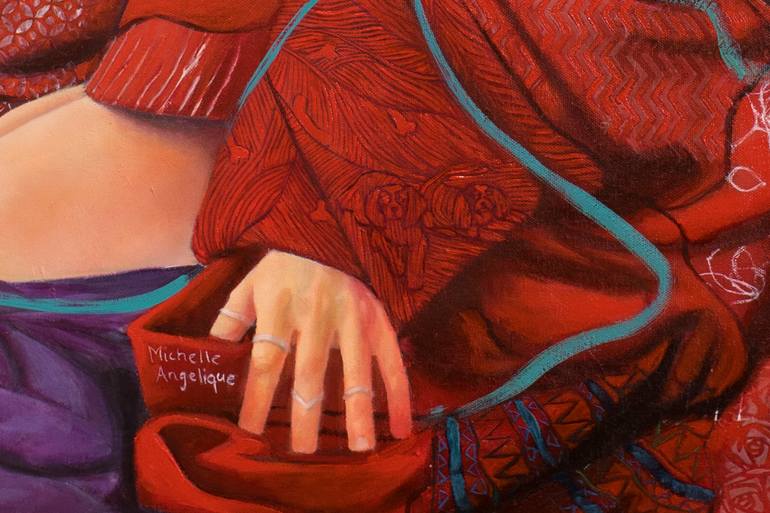 Original Abstract People Painting by Michelle Angelique