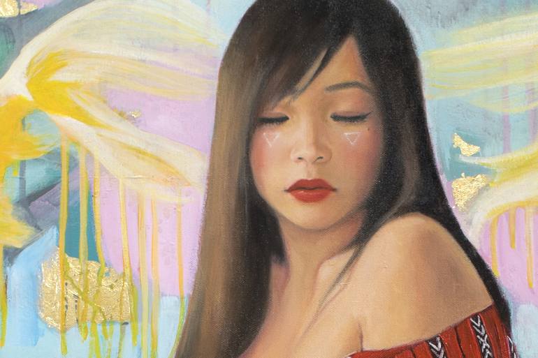 Original Abstract People Painting by Michelle Angelique