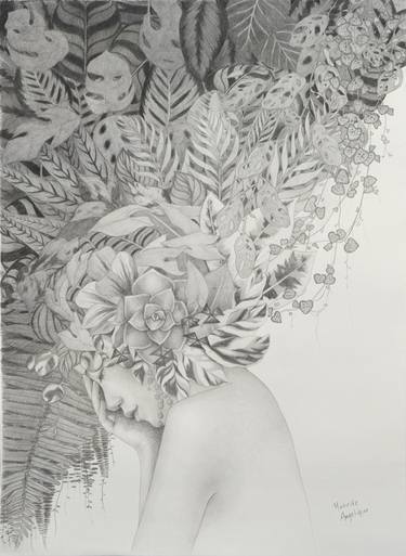 Original Figurative Portrait Drawings by Michelle Angelique