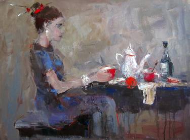 Print of Figurative Women Paintings by Valerii Hadeev