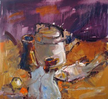 Print of Expressionism Still Life Paintings by Valerii Hadeev