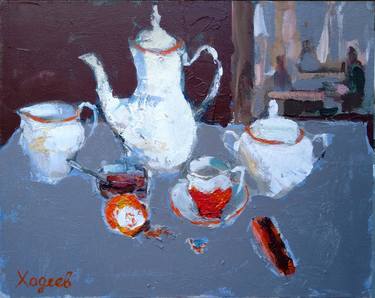 Print of Expressionism Still Life Paintings by Valerii Hadeev
