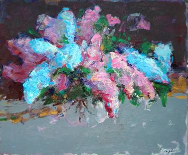 Original Expressionism Floral Paintings by Valerii Hadeev