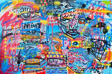 Original Street Art Abstract Paintings by Martin Wagstaff