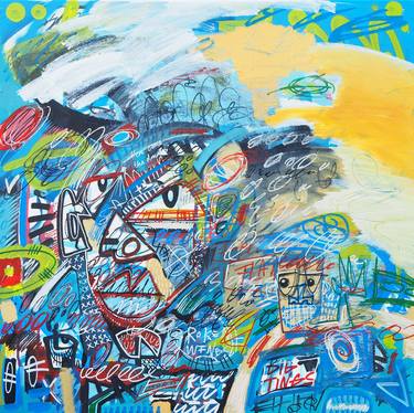 Original Street Art Abstract Paintings by Martin Wagstaff