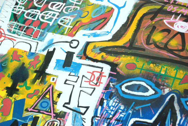 Original Expressionism Graffiti Painting by Martin Wagstaff