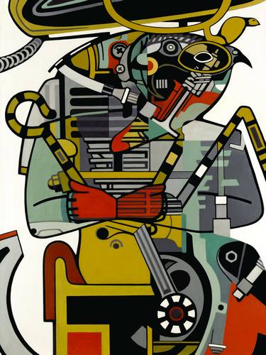 Print of Cubism Technology Paintings by James Massena March