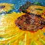Duct tape art- Sunflowers- Ostap feat Van Gogh, Closeup
