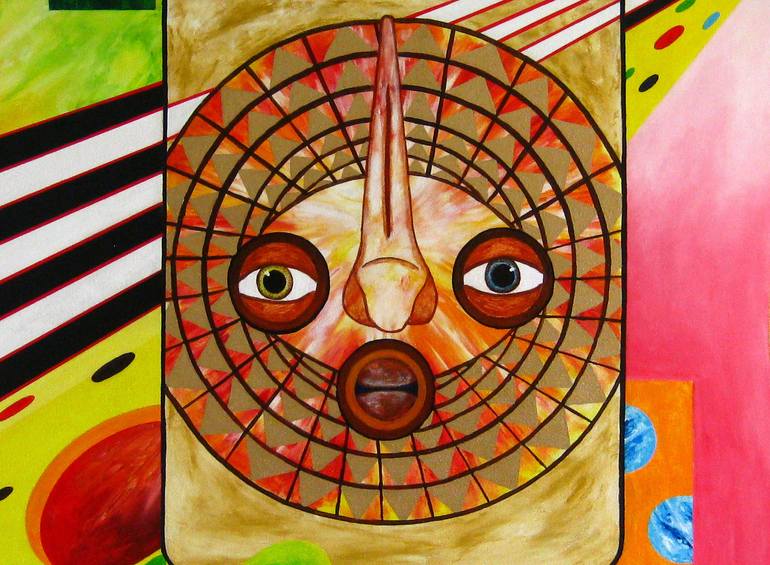 Original Cubism Geometric Painting by Vincent Keele