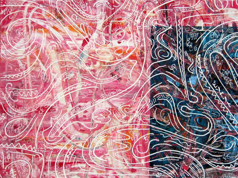 Original Abstract Expressionism Abstract Painting by Vincent Keele