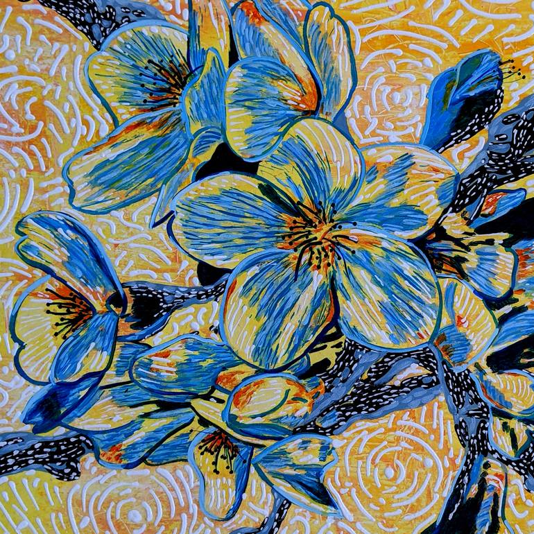 Original Abstract Expressionism Floral Painting by Vincent Keele